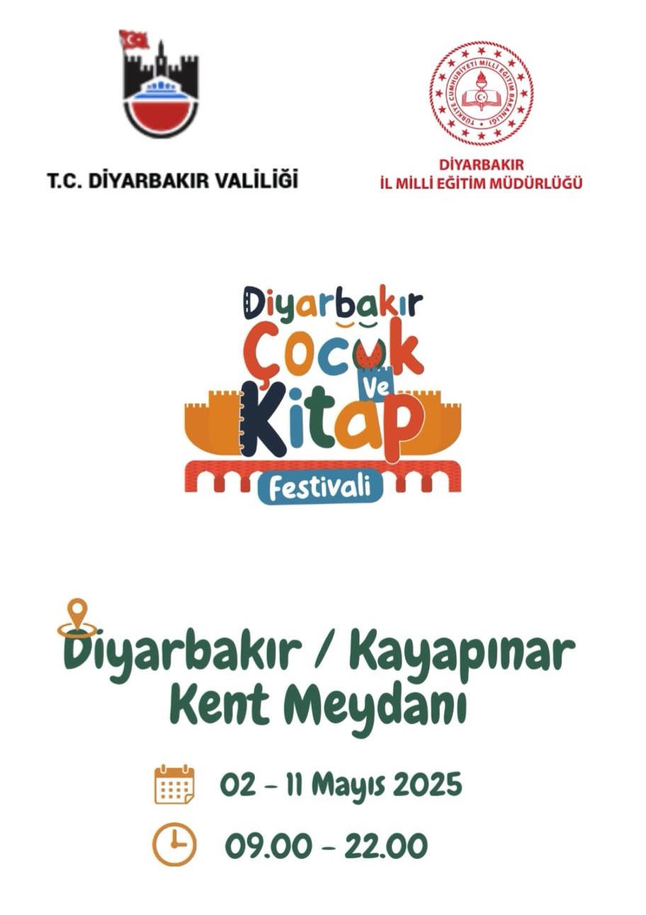 Diyarbakır Çocuk ve Kitap Festivali 2 Mayıs'ta Başlıyor!