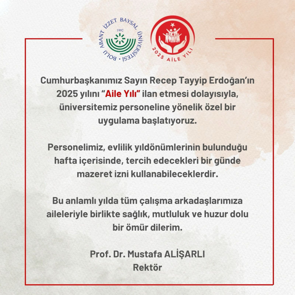 2025 ‘Aile Yılı’nda Üniversitelerden Anlamlı Karar: Evlilik Yıldönümünde Personellere İzin Müjdesi!