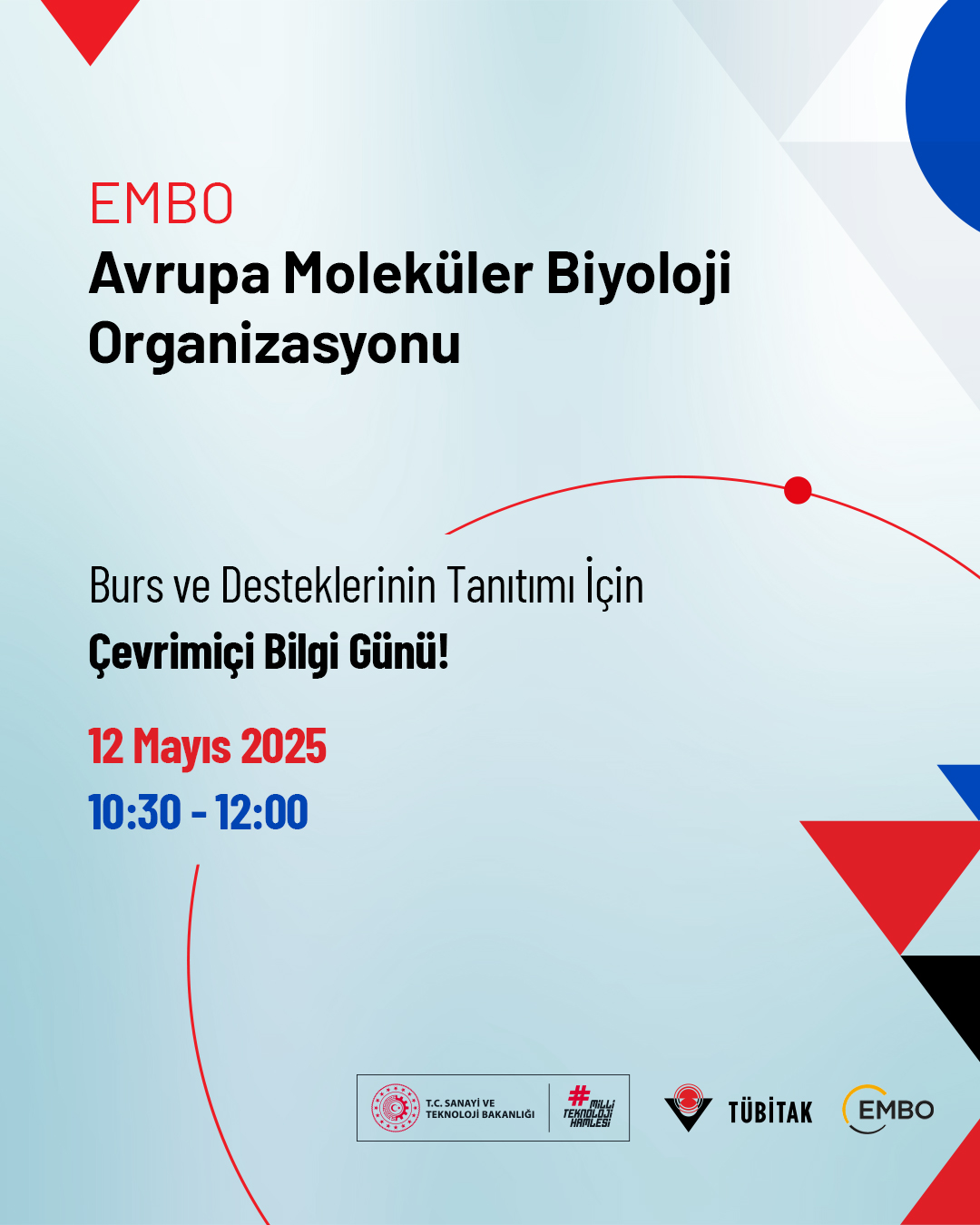 TÜBİTAK ve EMBO’dan Yaşam Bilimleri Araştırmacılarına Fırsat: EMBO Bilgi Günü 12 Mayıs’ta Düzenleniyor!