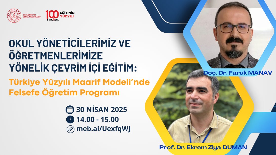 Liselerde Görev Yapan Eğitimcilere Uzaktan Felsefe Öğretim Programı Semineri