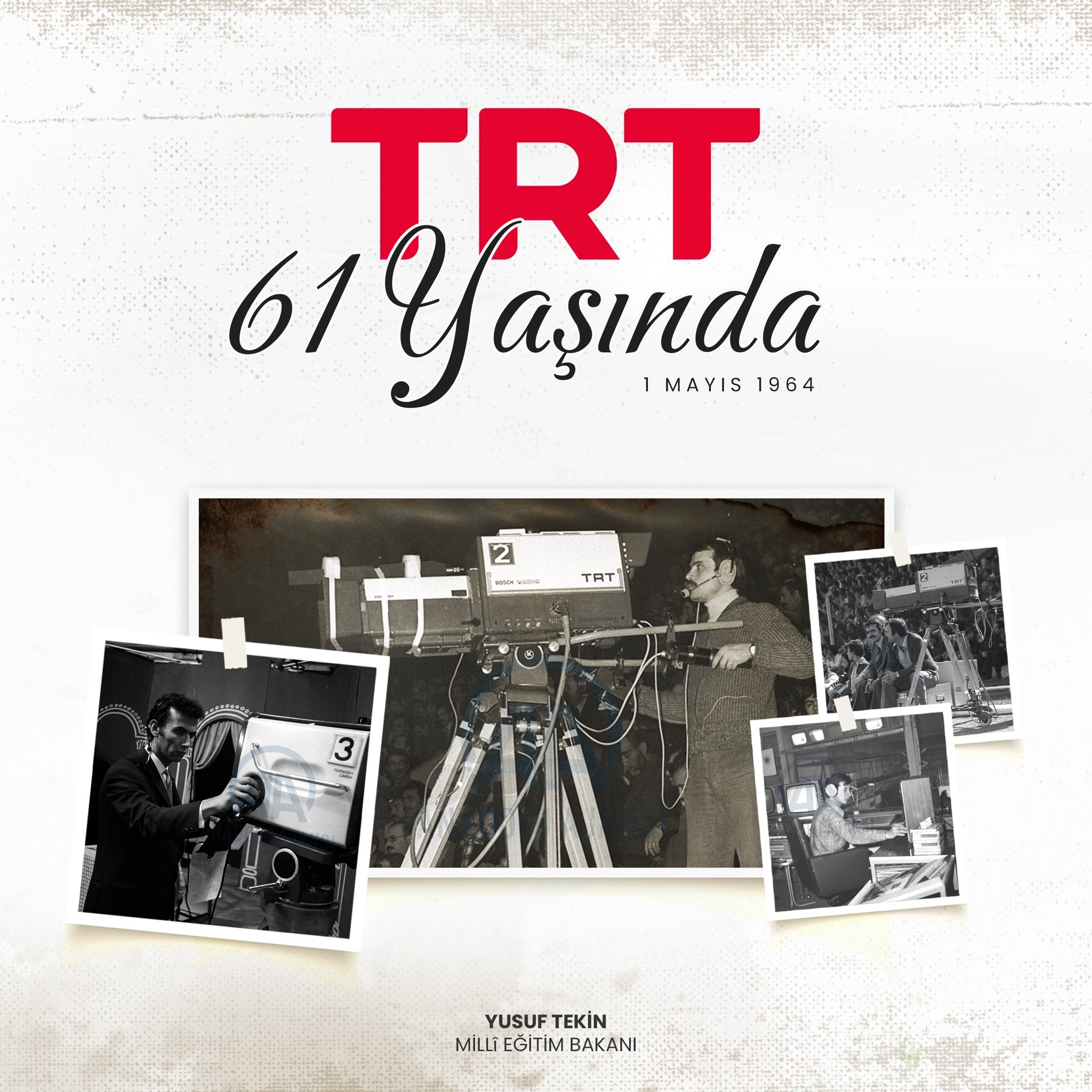 Milli Eğitim Bakanı Yusuf Tekin'den TRT'nin 61. Yılına Özel Kutlama Mesajı