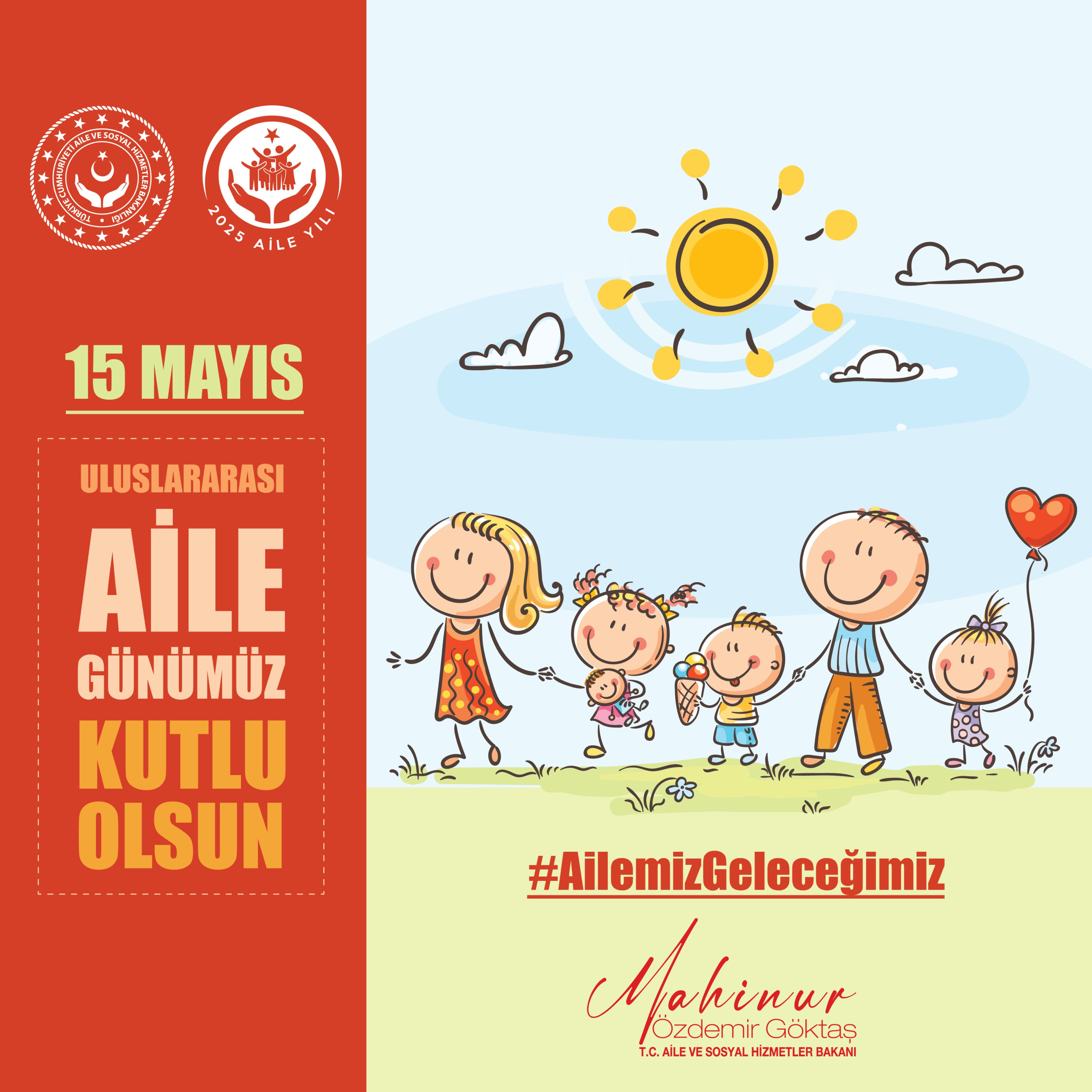 Bakan Mahinur Özdemir Göktaş'tan "Uluslararası Aile Günü" Mesajı