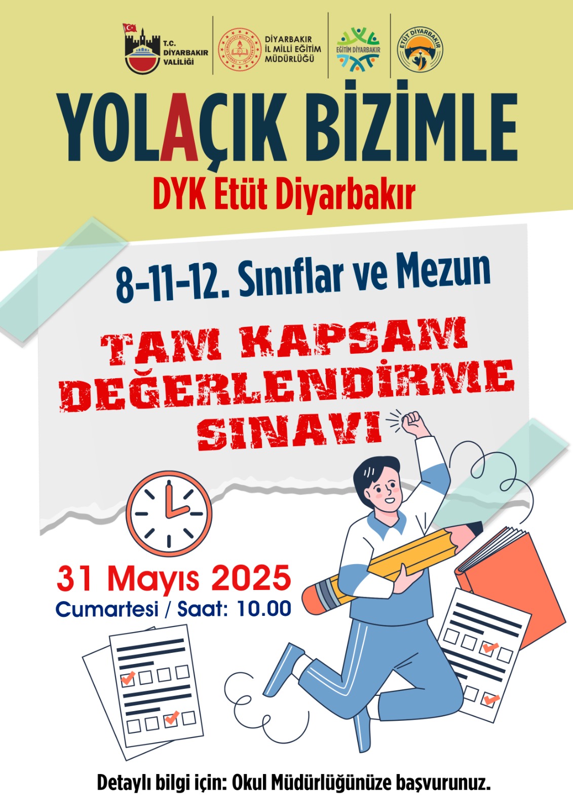 Diyarbakır’da LGS ve YKS’ye Hazırlanan Öğrencilere Tam Kapsam Değerlendirme Sınavı!