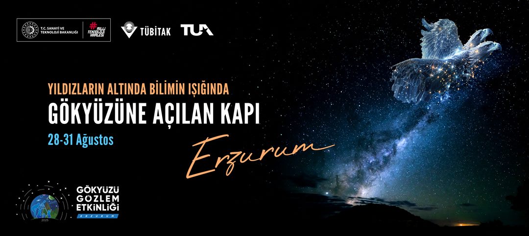 TÜBİTAK 2025 Erzurum Gökyüzü Gözlem Etkinliği Başvuruları Başladı!
