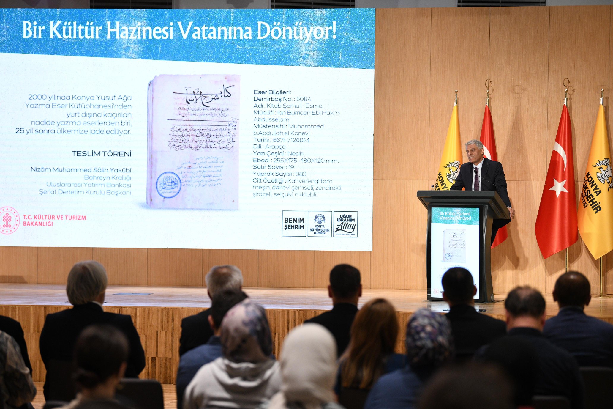 25 Yıl Sonra Yurda Dönen Kültür Hazinesi: “Kitab Şerhu’l-Esma” Yeniden Konya’da