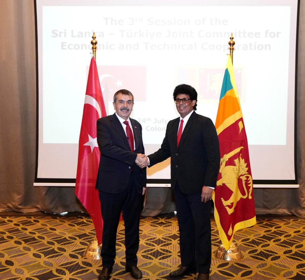 Bakan Tekin, Türkiye–Sri Lanka Ekonomik ve Teknik İş Birliği Ortak Komitesi 3. Dönem Toplantısı’na katıldı