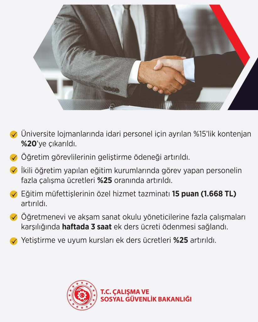 Öğretmen ve Akademik Personel İçin 8. Dönem Toplu Sözleşme Kazanımları Açıklandı
