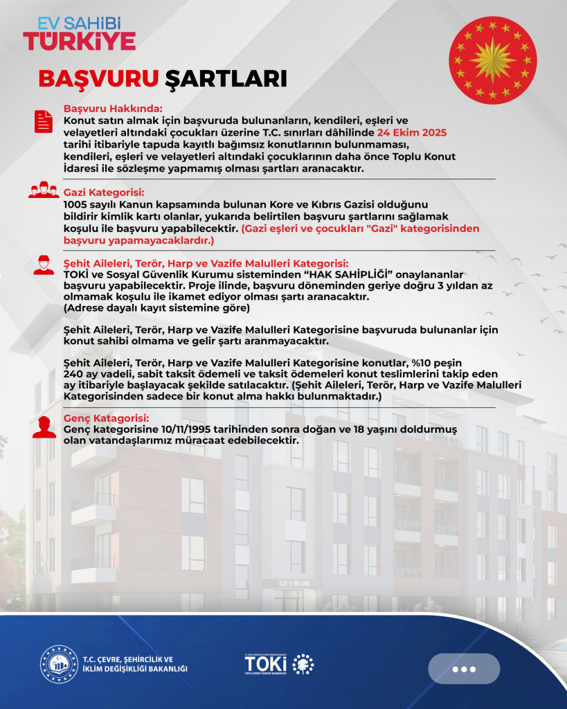 TOKİ 500 Bin Sosyal Konut Başvurusu Başladı! İşte 2025 Başvuru Şartları, Gelir Sınırı ve Kriterler