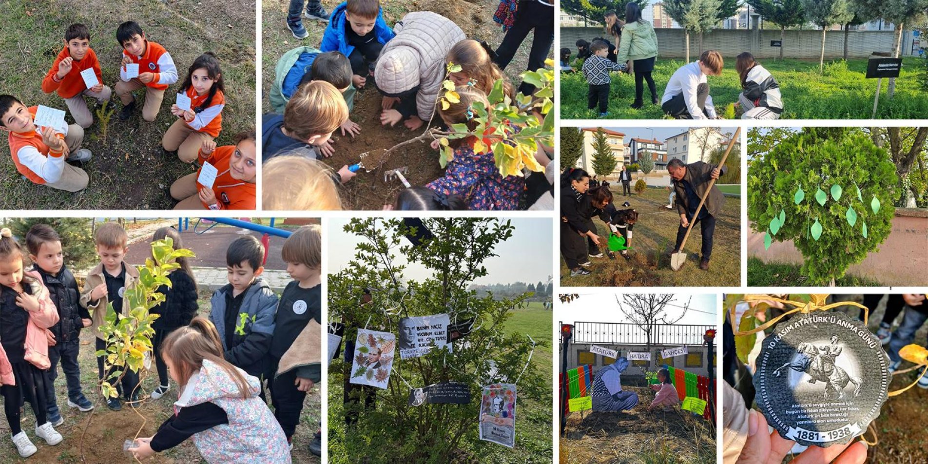 Okullarda Fidanlar "Atatürk ve Vatan Sevgisi" Mesajlarıyla Toprakla Buluştu