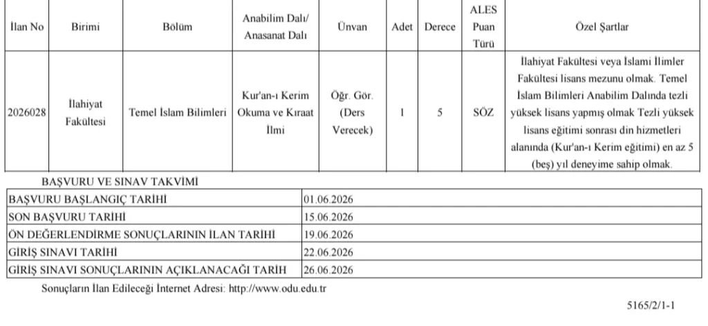 Ordu Üniversitesi 27 Öğretim Üyesi ve 1 Öğretim Elemanı Alım İlanı Ordu Üniversitesi 27 Öğretim Üyesi ve 1 Öğretim Elemanı Alım İlanı