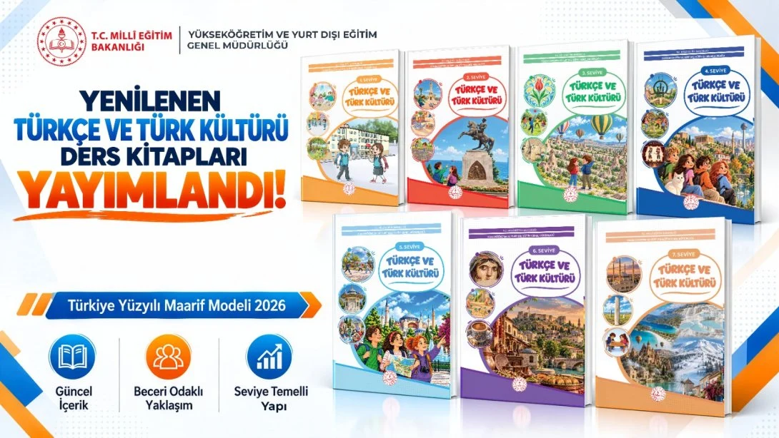 Yurt Dışındaki Türk Öğrenciler İçin 7 Seviyelik Türkçe ve Türk Kültürü Ders Kitabı Seti Yayımlandı